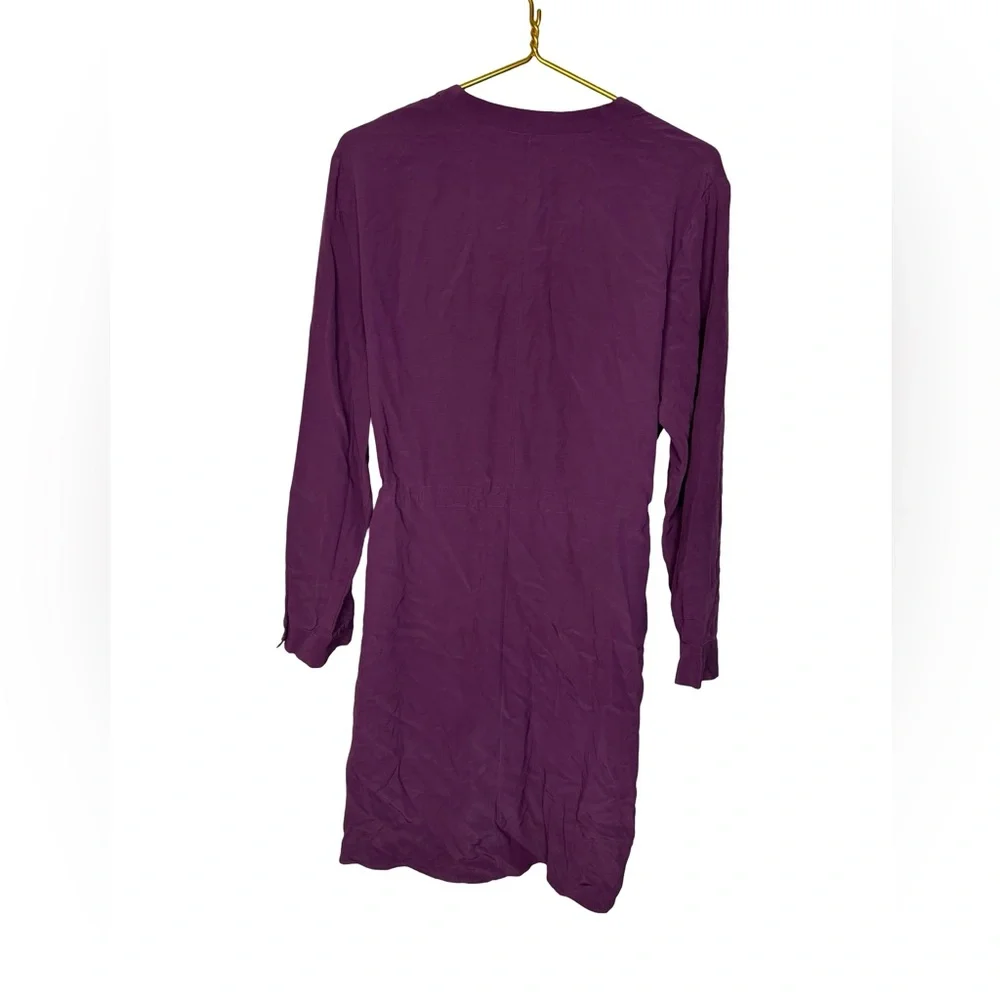 👗 Eileen Fisher Purple Drawstring Waist Long Sleeve Dress Tunic‎ XL 👗